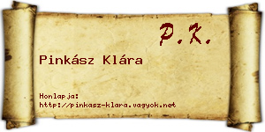 Pinkász Klára névjegykártya